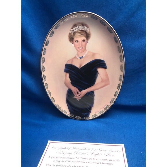 BRADFORD EXCHANGE PRINCESS DIANA "A VERY SPECIAL PRINCESS" 1998 oval PLATE - Picture 1 of 6
